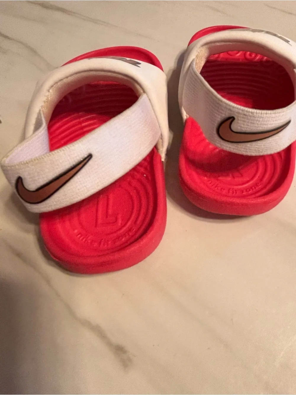 Nike Toddler Pink & White Slide Sandals Slingback Size 4C
